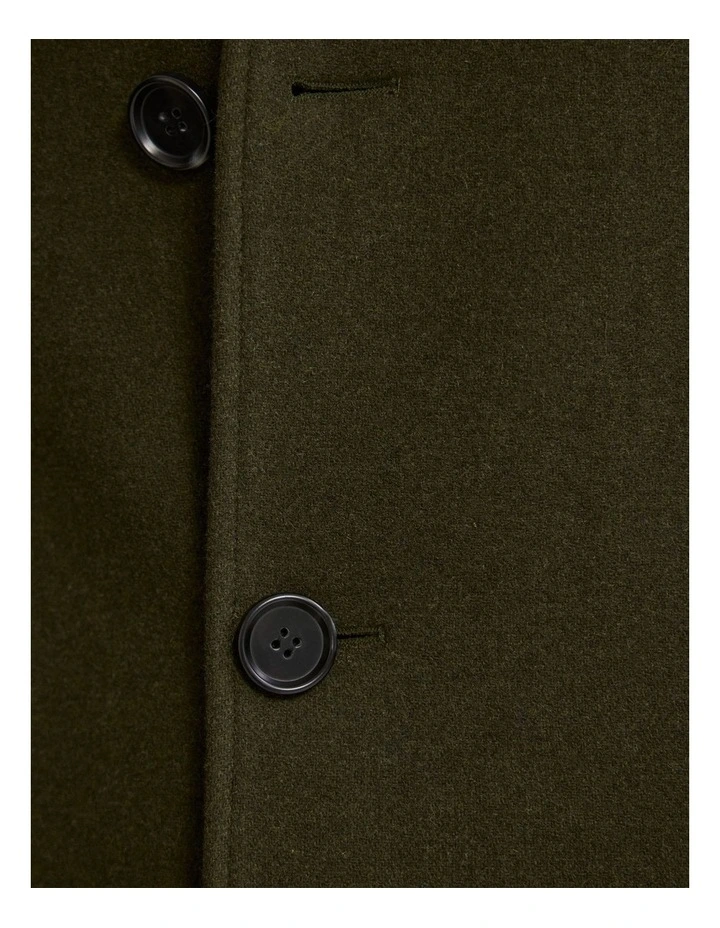 Dunbar Wool Rich Coat in Olive image 6
