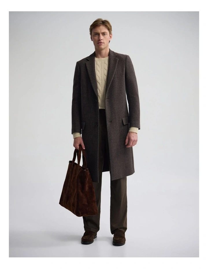 George Wool Rich Coat in Brown image 2