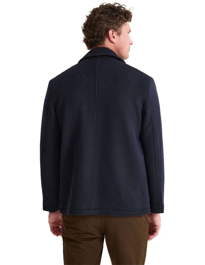 Joey Wool Blend Jacket in Navy image 3