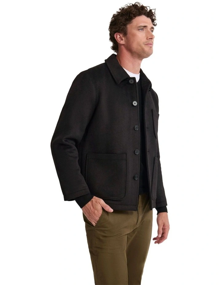 Joey Wool Blend Jacket in Black image 4