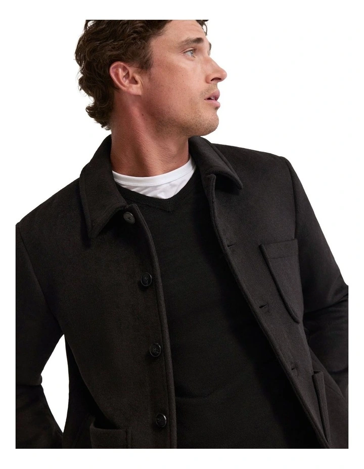Joey Wool Blend Jacket in Black image 5
