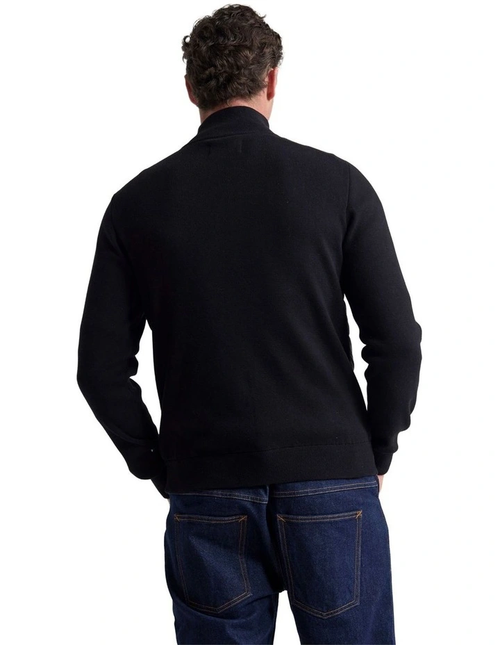 Lorenzo Knit Sleeve Puffer Jacket in Black image 4