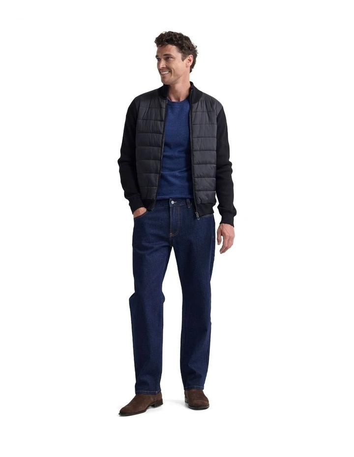 Lorenzo Knit Sleeve Puffer Jacket in Black image 6