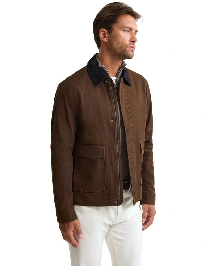 Jamie Cotton Cavalry Twill Jacket in Brown image 2