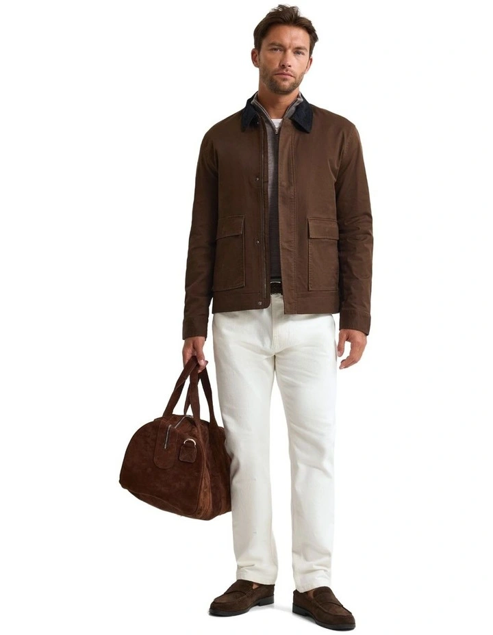 Jamie Cotton Cavalry Twill Jacket in Brown image 5