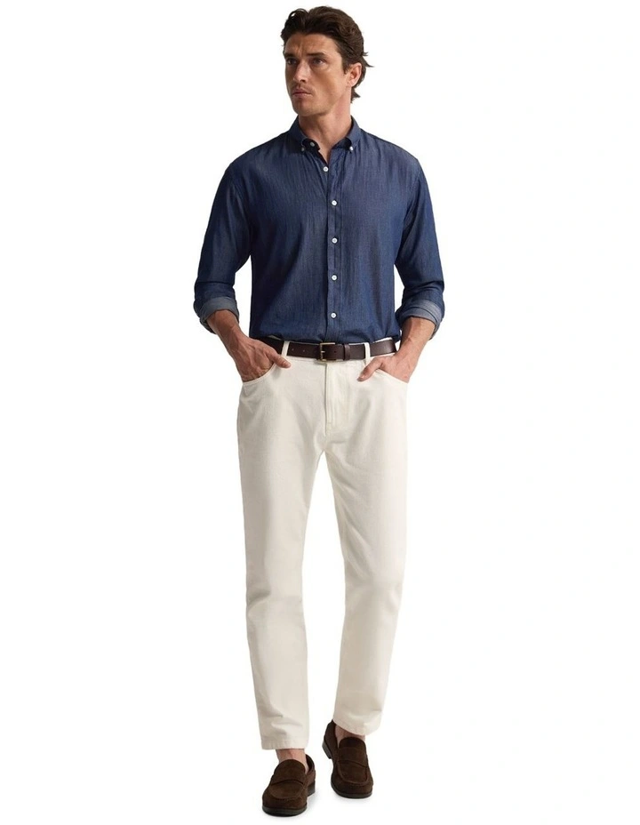 Rover Washed Denim Shirt in Indigo image 5