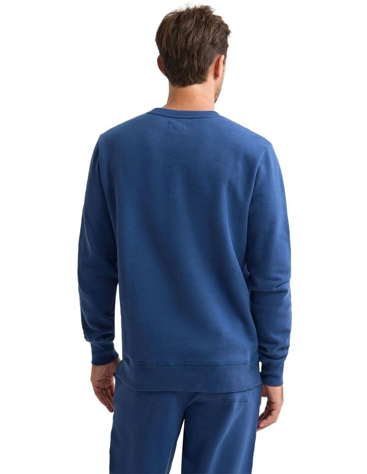Leo Organic Cotton Sweatshirt in Navy image 2