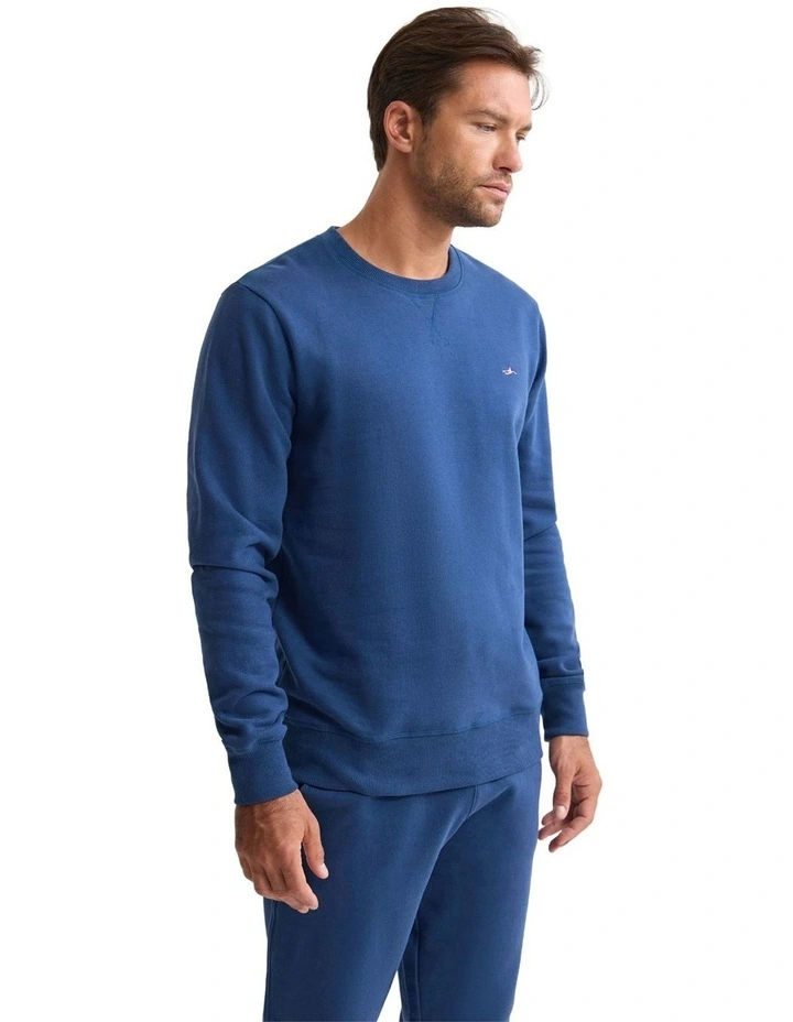 Leo Organic Cotton Sweatshirt in Navy image 3