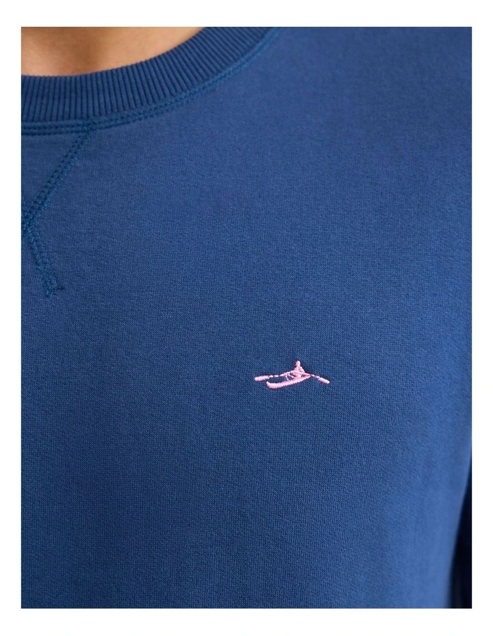 Leo Organic Cotton Sweatshirt in Navy image 6
