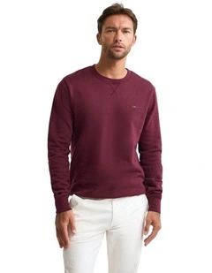 Leo Organic Cotton Sweatshirt in Dark Berry