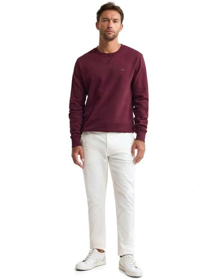 Leo Organic Cotton Sweatshirt in Dark Berry image 5