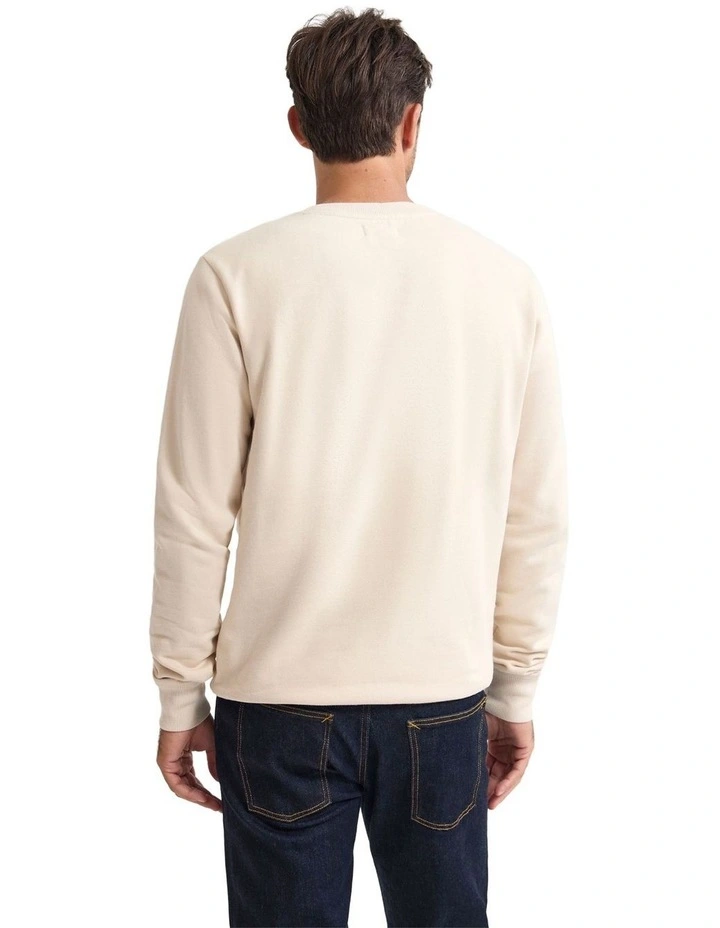 Leo Organic Cotton Sweatshirt in Stone image 2