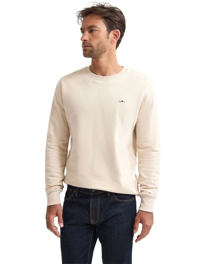 Leo Organic Cotton Sweatshirt in Stone image 3