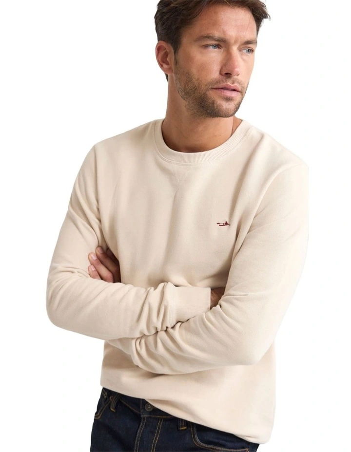 Leo Organic Cotton Sweatshirt in Stone image 4
