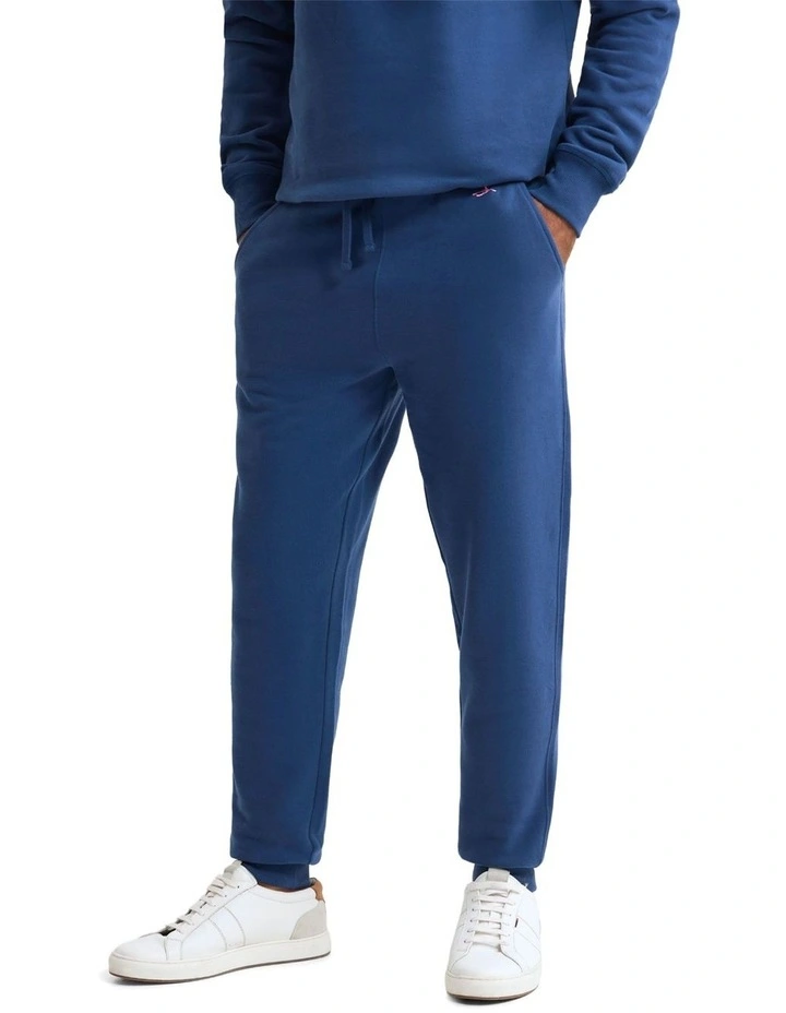 Benson Organic Cotton Track Pants in Navy image 3