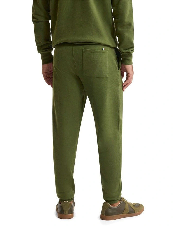 Benson Organic Cotton Track Pants in Dark Olive image 2
