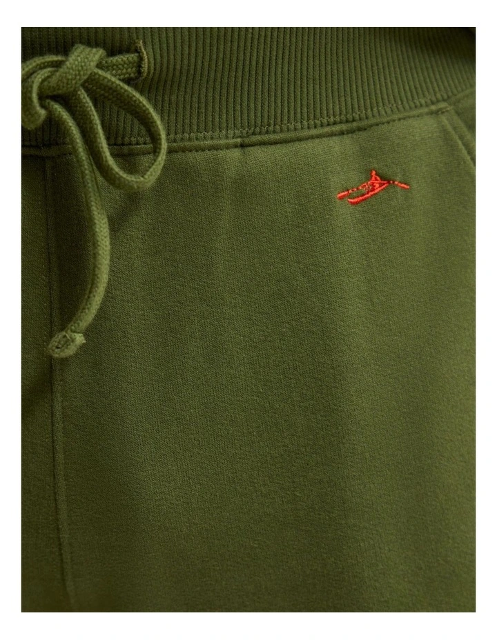 Benson Organic Cotton Track Pants in Dark Olive image 6