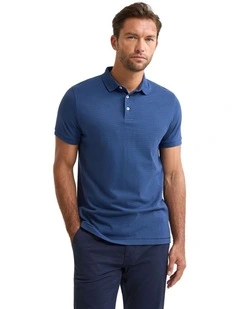Austin Organic Cotton Polo in Navy