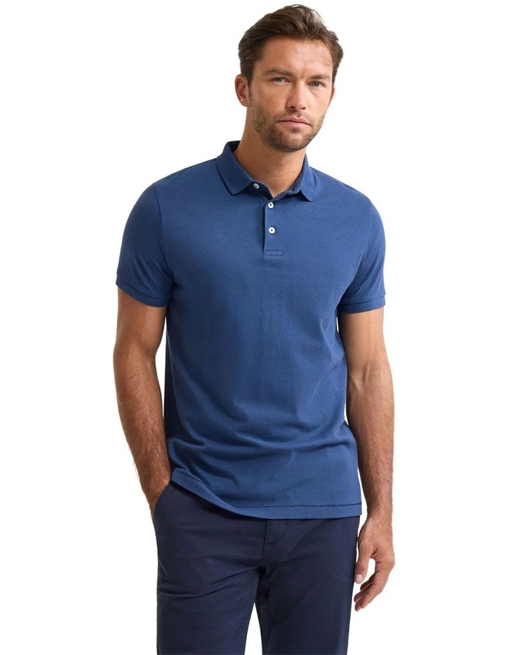 Austin Organic Cotton Polo in Navy image 1