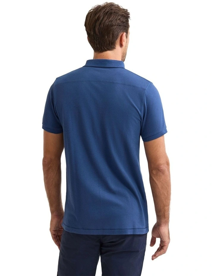 Austin Organic Cotton Polo in Navy image 2