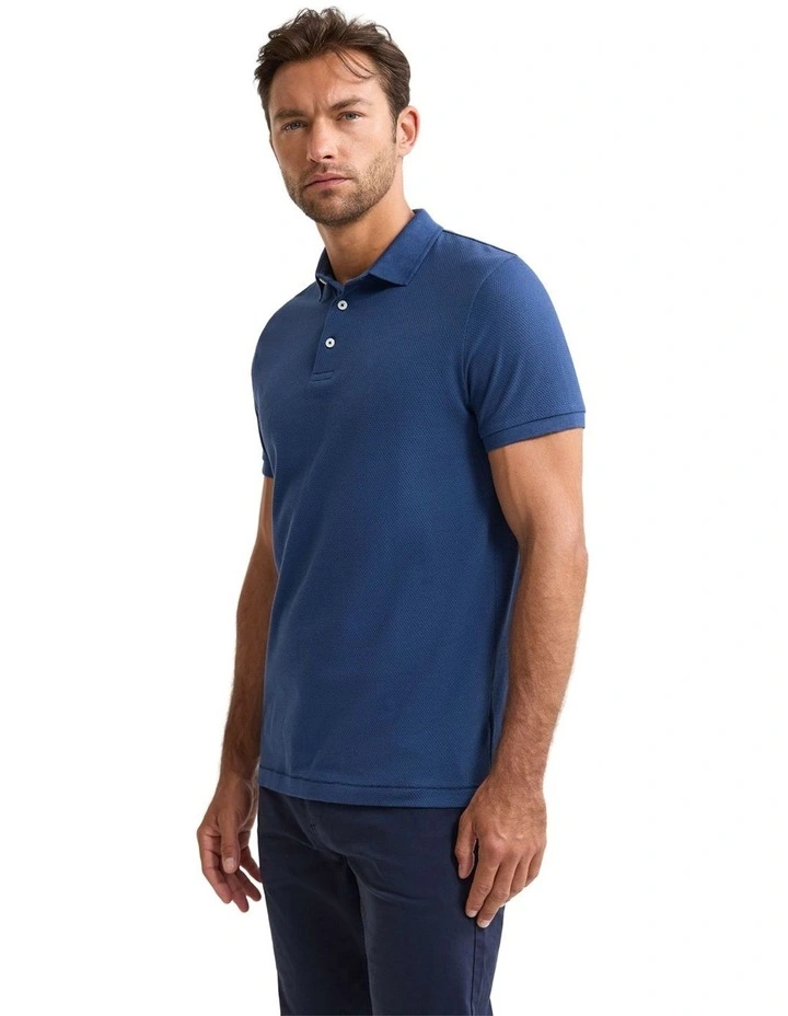 Austin Organic Cotton Polo in Navy image 3