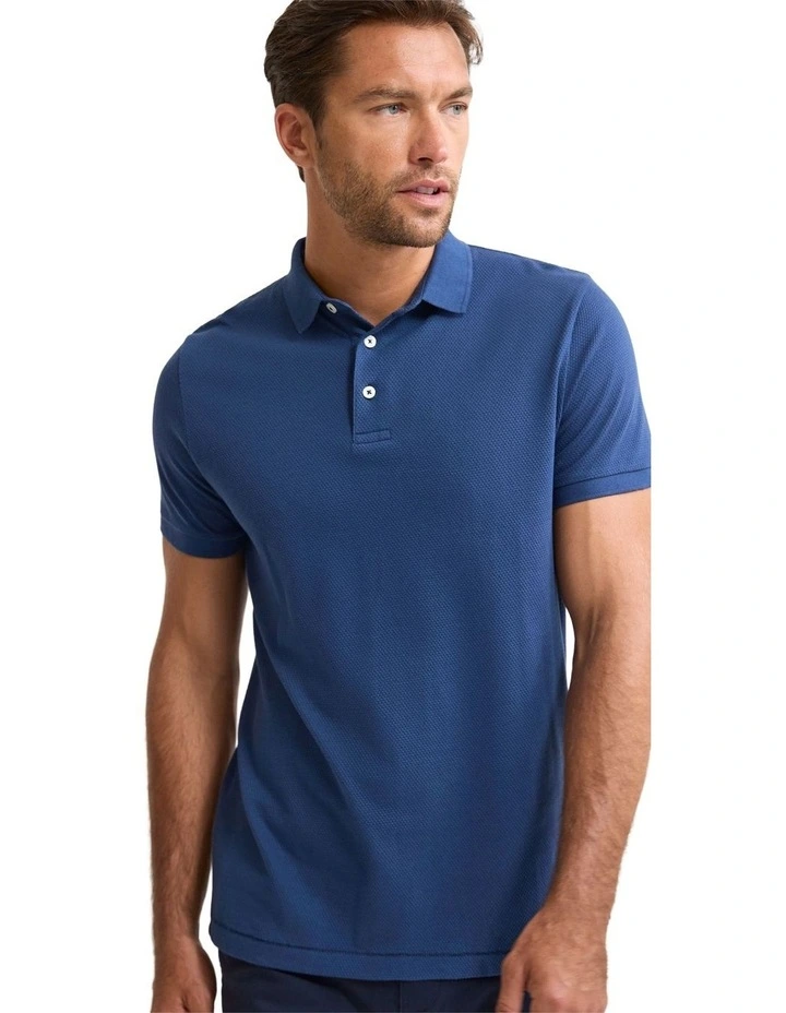Austin Organic Cotton Polo in Navy image 4