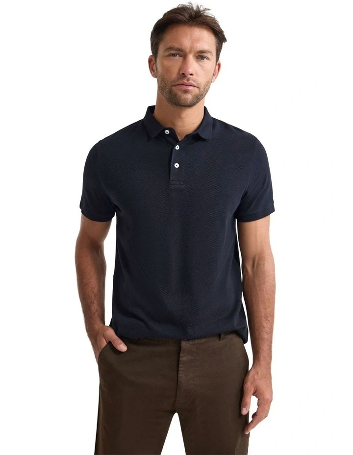 Austin Organic Cotton Polo in Jet Black image 1