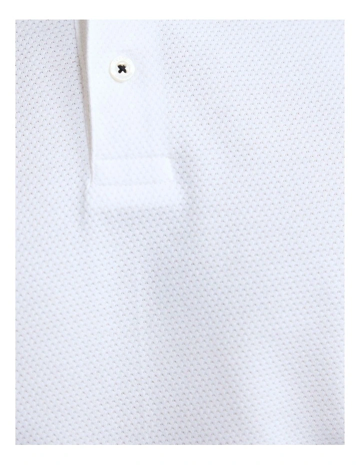 Austin Organic Cotton Polo in Optical White image 6