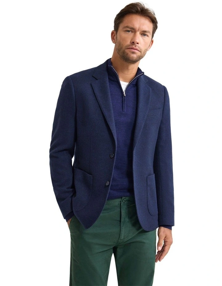 Milton Wool Blend Blazer in Navy image 1