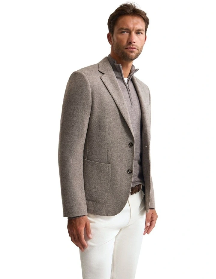 Milton Wool Blend Blazer in Natural image 2