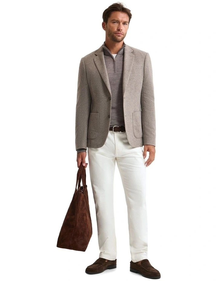 Milton Wool Blend Blazer in Natural image 4
