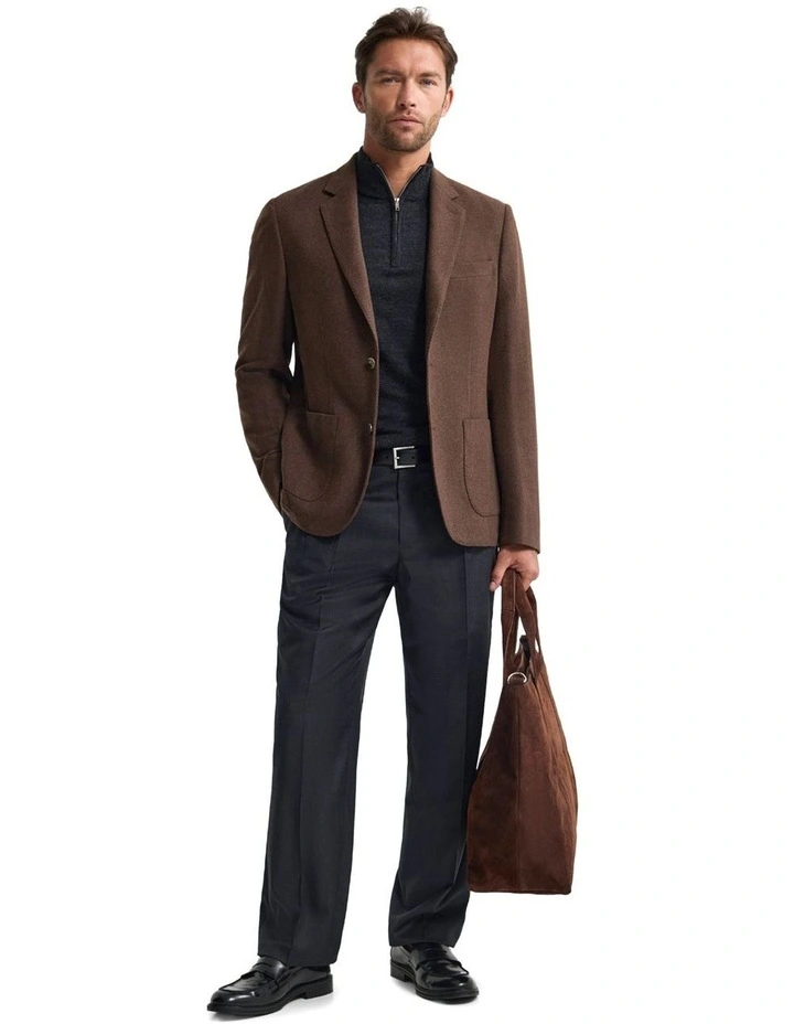 Milton Wool Blend Blazer in Bark image 5