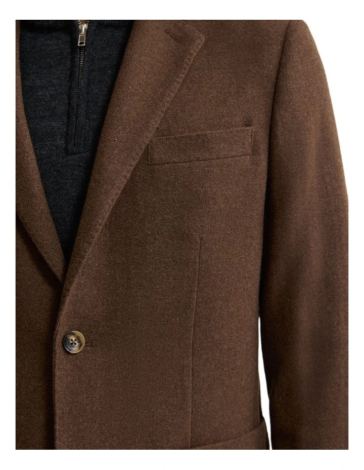 Milton Wool Blend Blazer in Bark image 6