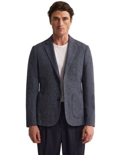 Milton Wool Blend Blazer in Blue