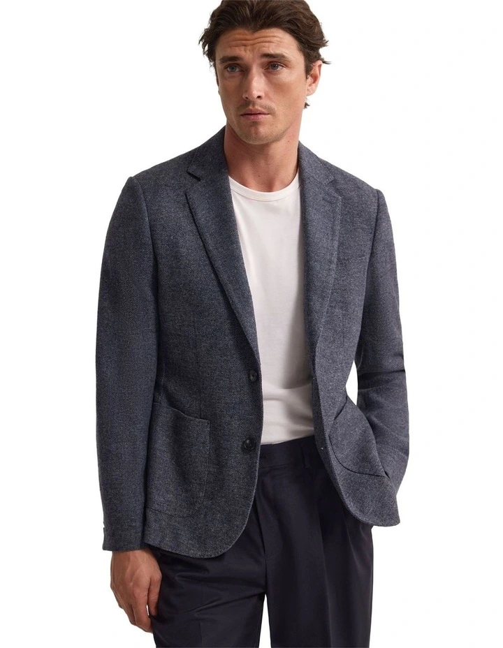 Milton Wool Blend Blazer in Blue image 4