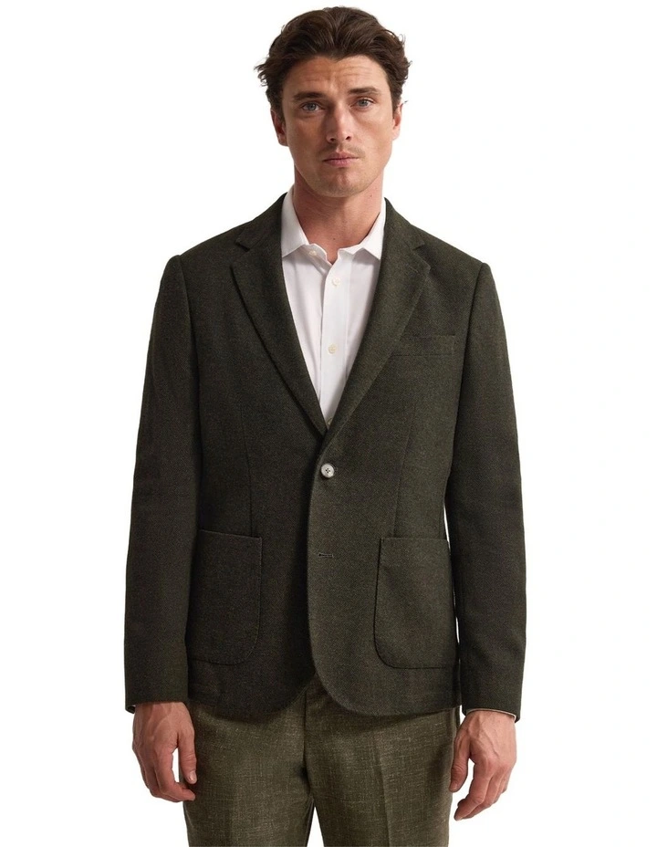 Milton Wool Blend Blazer in Olive image 5