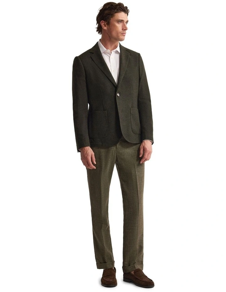 Milton Wool Blend Blazer in Olive image 6