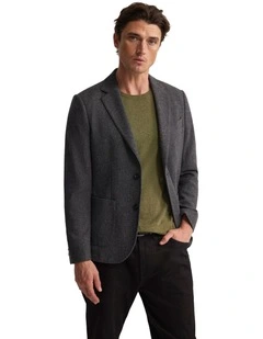 Milton Wool Blend Blazer in Slate