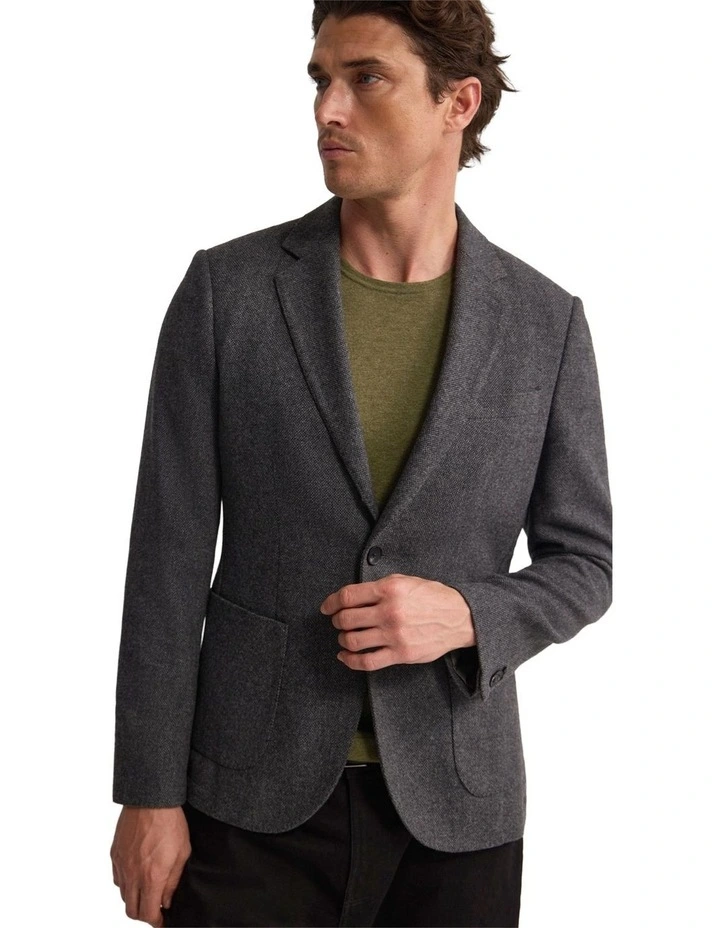 Milton Wool Blend Blazer in Slate image 4