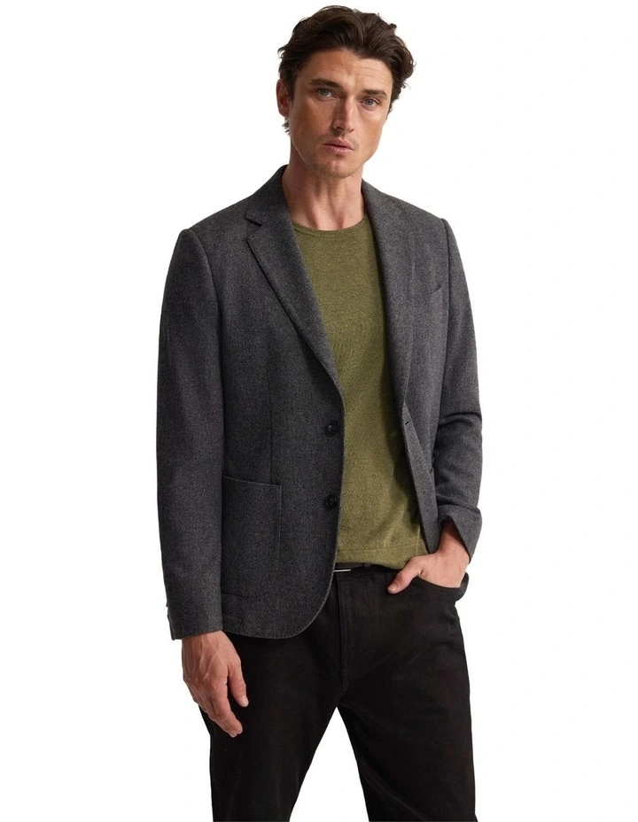 Milton Wool Blend Blazer in Slate image 5