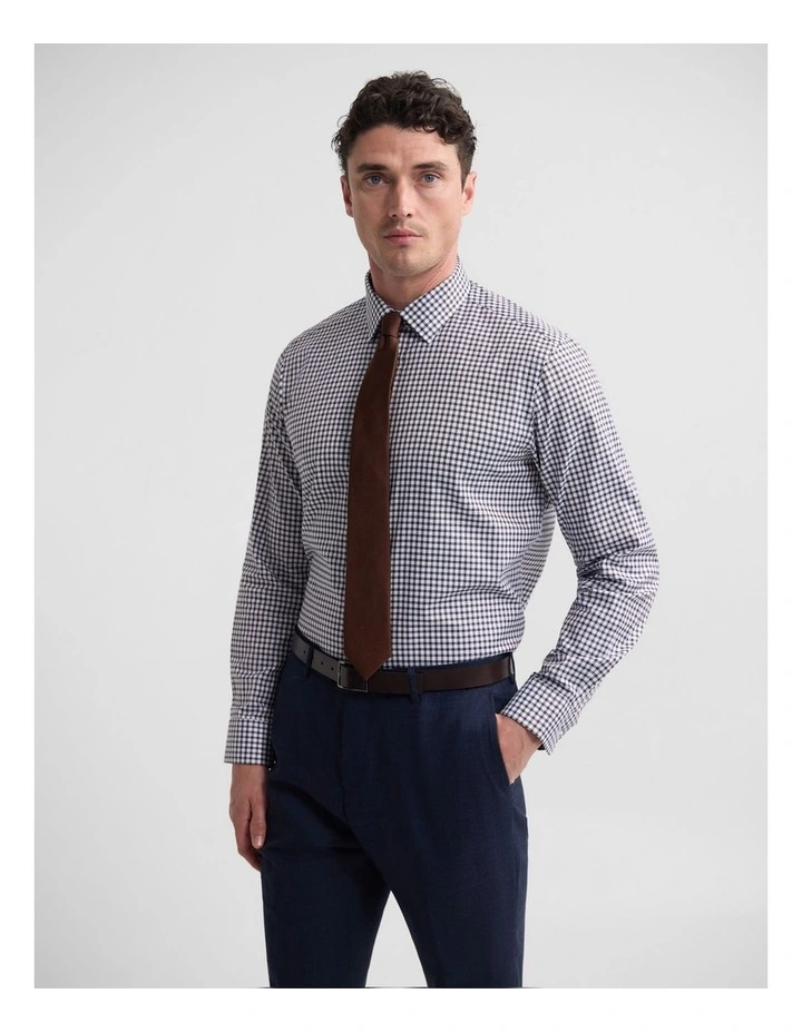 Beckton Slim Fit Luxury Shirt in Brown image 2