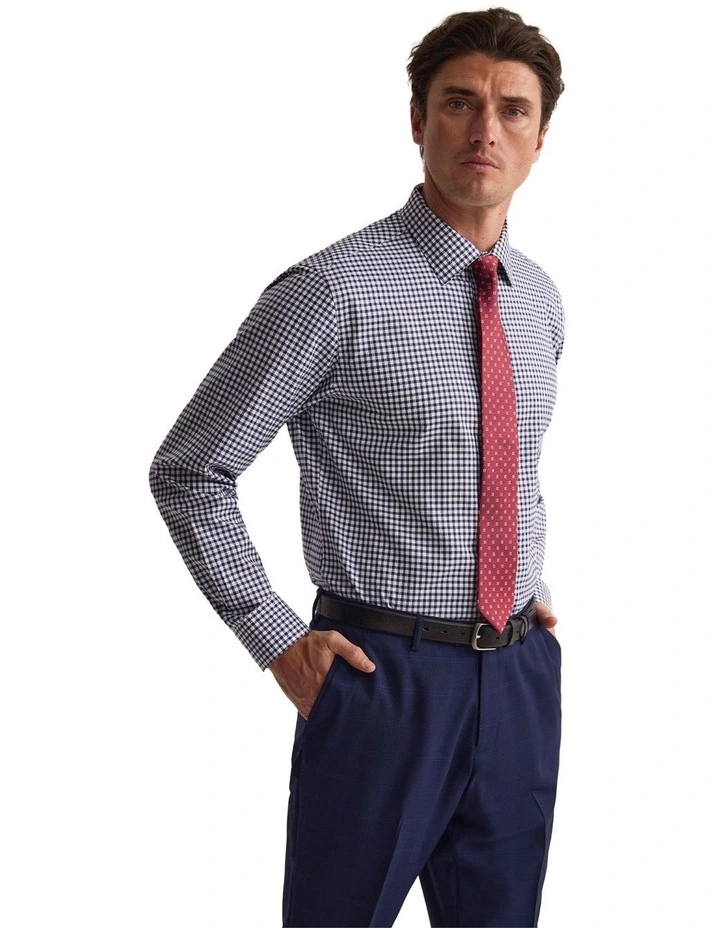 Islington Classic Fit Luxury Shirt in Navy image 3