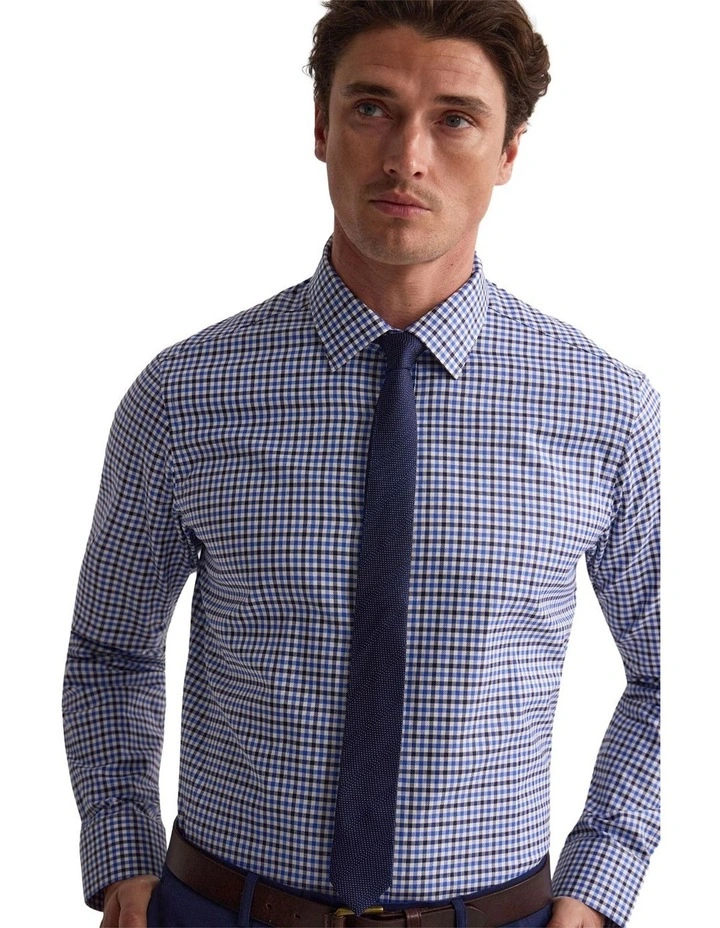 Beckton Slim Fit Luxury Shirt in Navy image 2