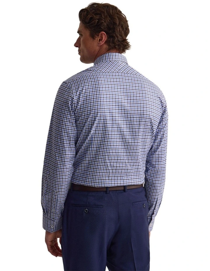 Beckton Slim Fit Luxury Shirt in Navy image 4