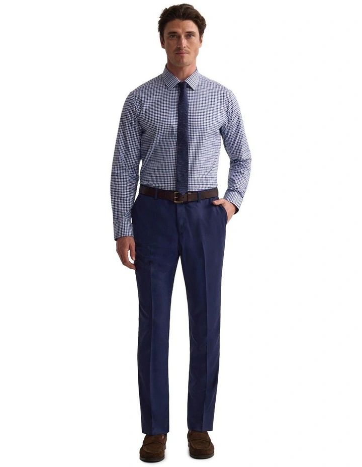 Beckton Slim Fit Luxury Shirt in Navy image 5