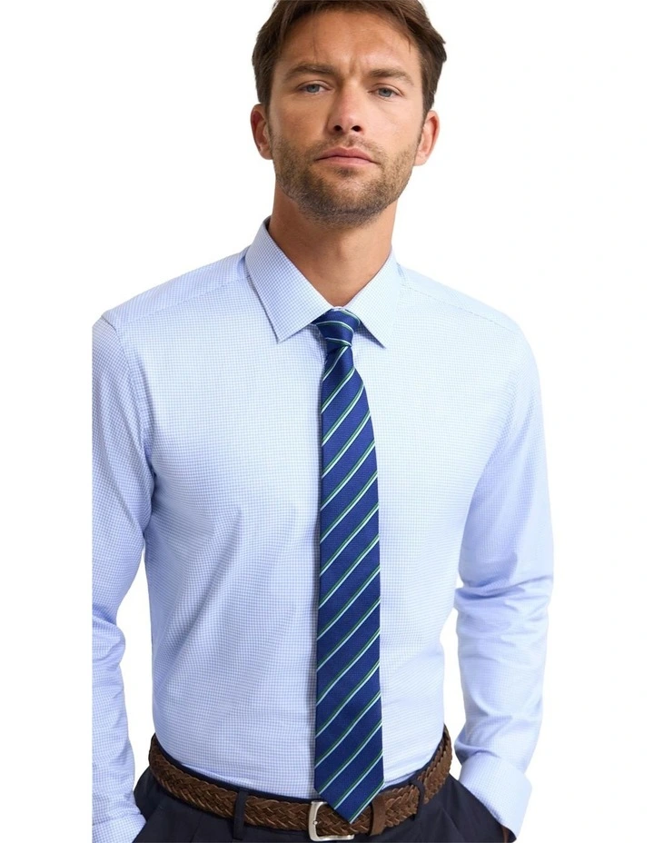 Beckton Slim Fit Luxury Shirt in Sky image 2
