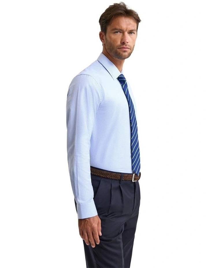 Beckton Slim Fit Luxury Shirt in Sky image 3
