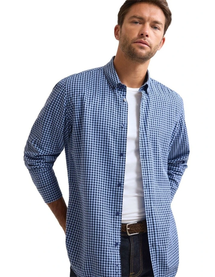 Holloway Brushed Check Shirt in Blue image 2