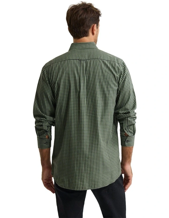 Holloway Brushed Check Shirt in Green image 4
