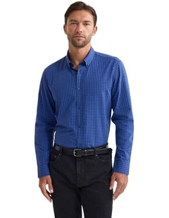 Holloway Brushed Check Shirt in Blue
